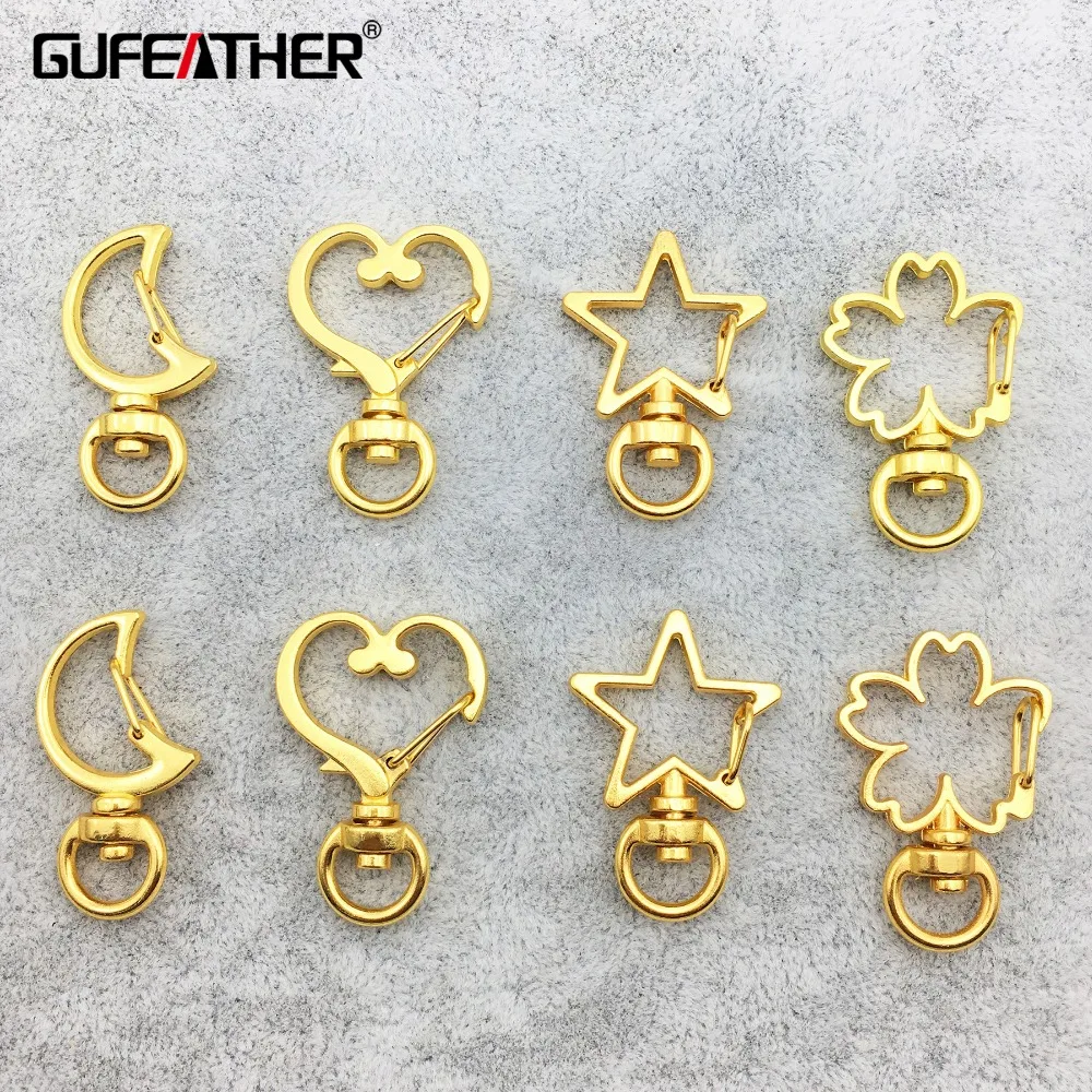 GUFEATHER M218 в форме Луны и звезды металлическая оправа из эпоксидной смолы