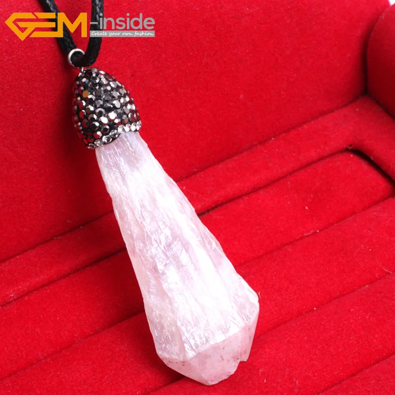 Модное винтажное ожерелье с шестигранным кристаллом в стиле панк высокого