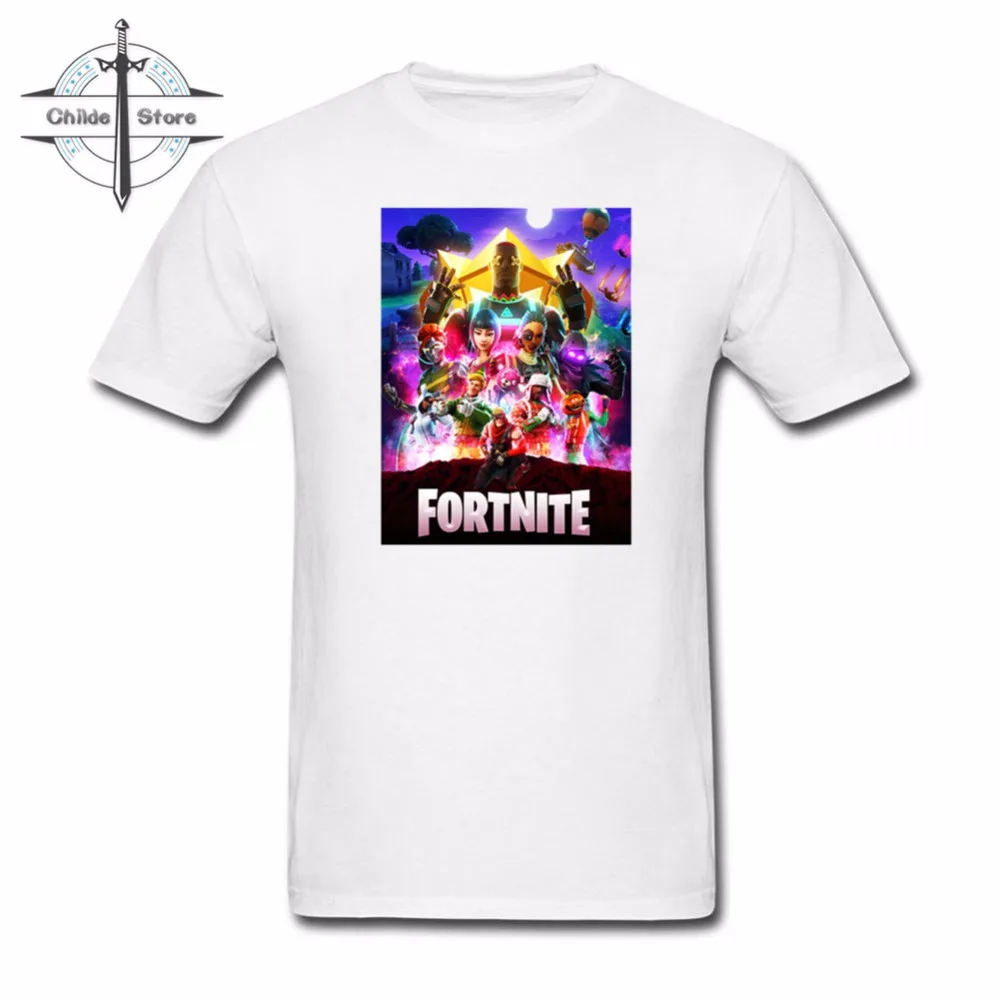 Для мужчин's футболка Популярные Fortnite 100% хлопок с коротким рукавом Minecraft печати
