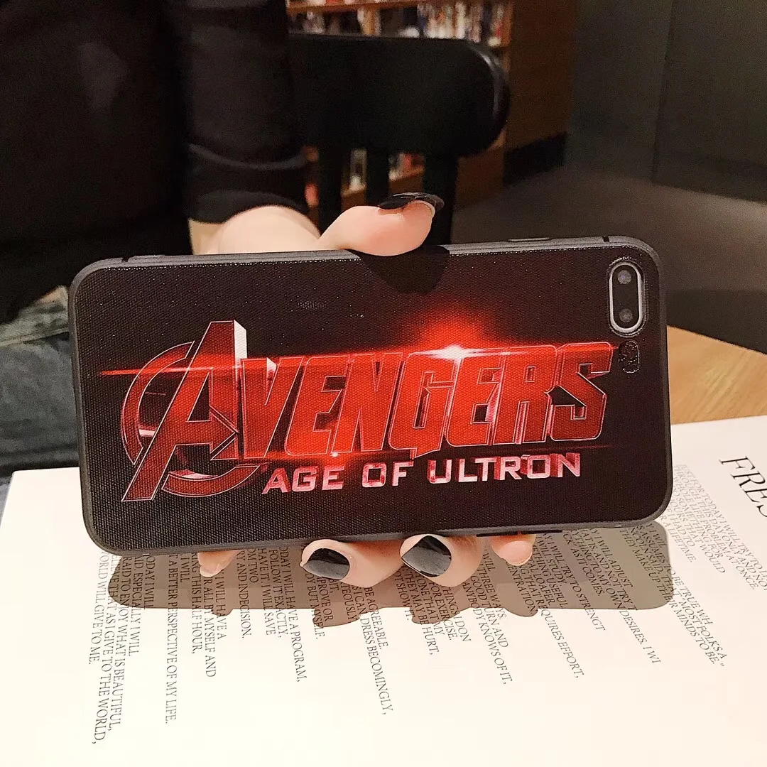 Marvel Мстители наконец логотип шелк чехол для телефона Apple IPhone X XS Max Xr 7 plus 8 плюс 6