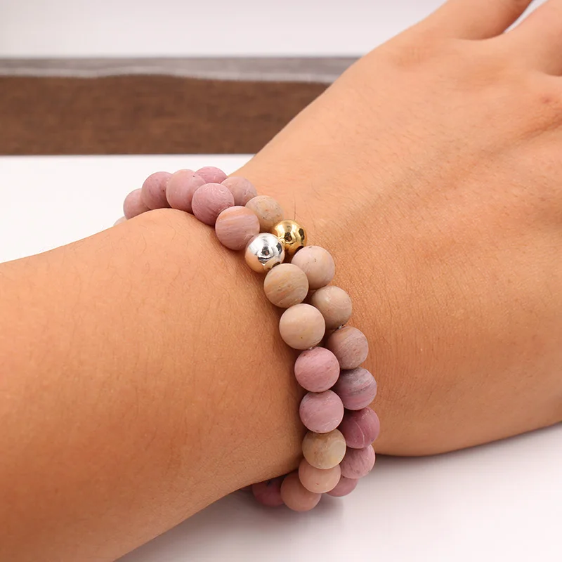 Женские и мужские браслеты с йоргом бусинами из натурального камня Howlite Mala