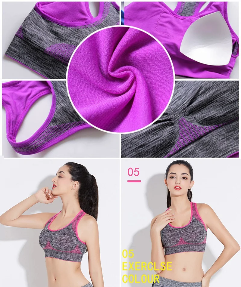 Женский бюстгальтер Пушап для фитнеса спортивный укороченный топ пуш ап