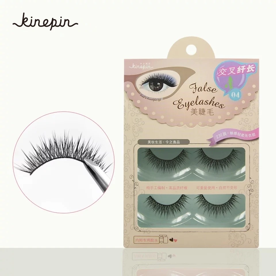 2 пары длинные сверхнатуральные ресницы для макияжа накладные ручной работы с