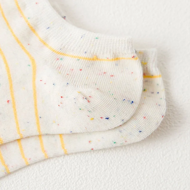 Милые невидимые счастливые носки женские летние повседневные без рисунка