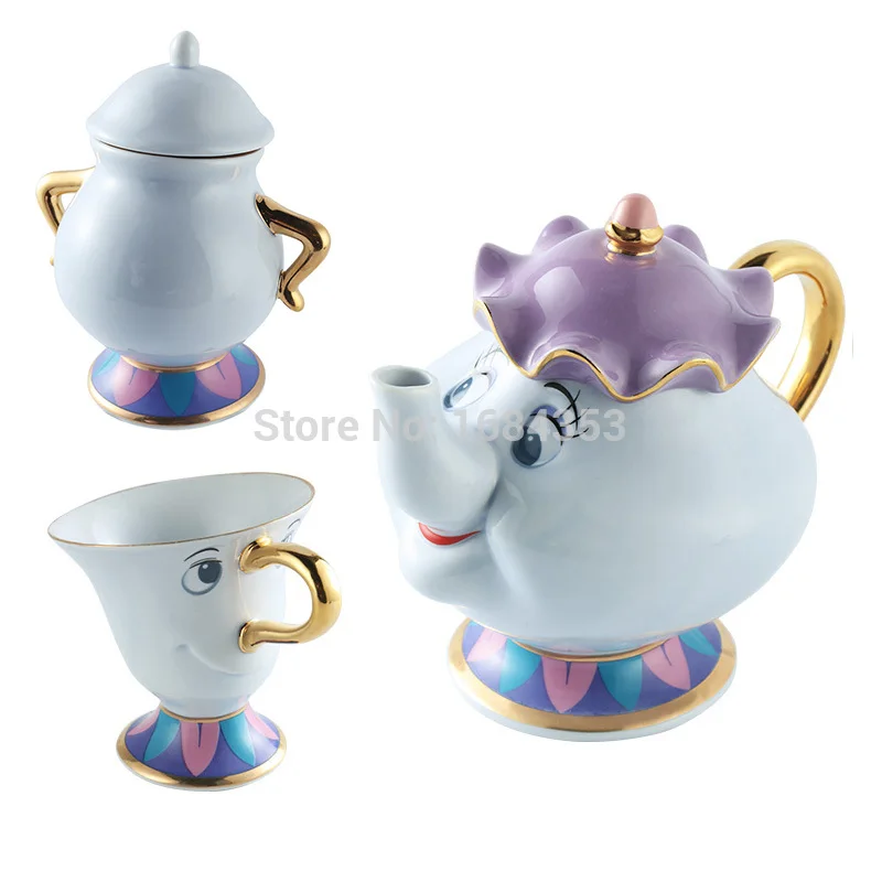 Новый стиль мультфильм Красавица и Чудовище чайный горшок кружка Mrs Potts чип чашка