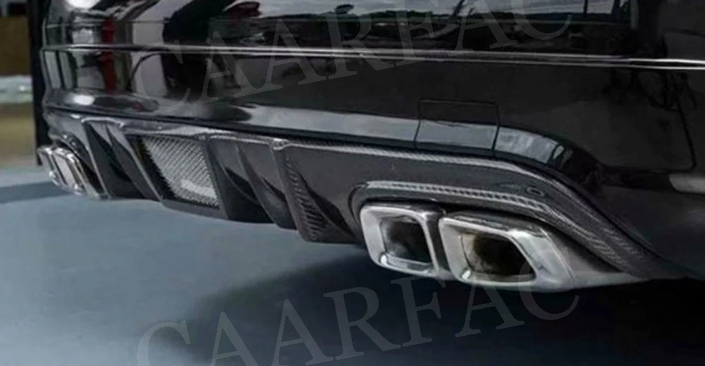Углеродное волокно задний диффузор для губ спойлер для Mercedes Benz C Class W204 C63 AMG 2008 2009 2010 2011 V Стиль FRP бампер автомобиля