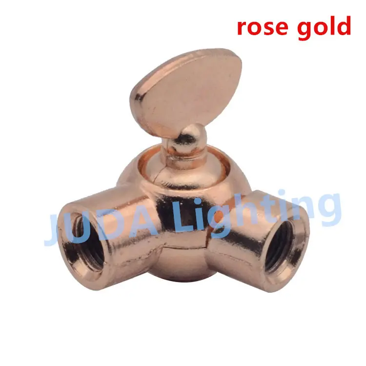 rose gold Соединитель двойной проходной Универсальный рулевое соединение лампа Базовый адаптер для потолка розовый навес Ретро светодиодный светильник настенный светильник люстры - Цвет: rose gold