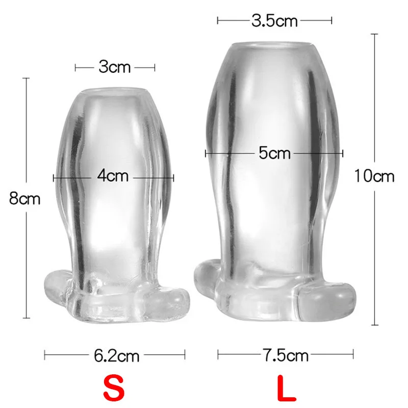 Transparent Hollow Anal Plug Speculum Butt Dilatador Douche Clean Enema Sex Toys For Men Women Soft Buttplug | Красота и здоровье