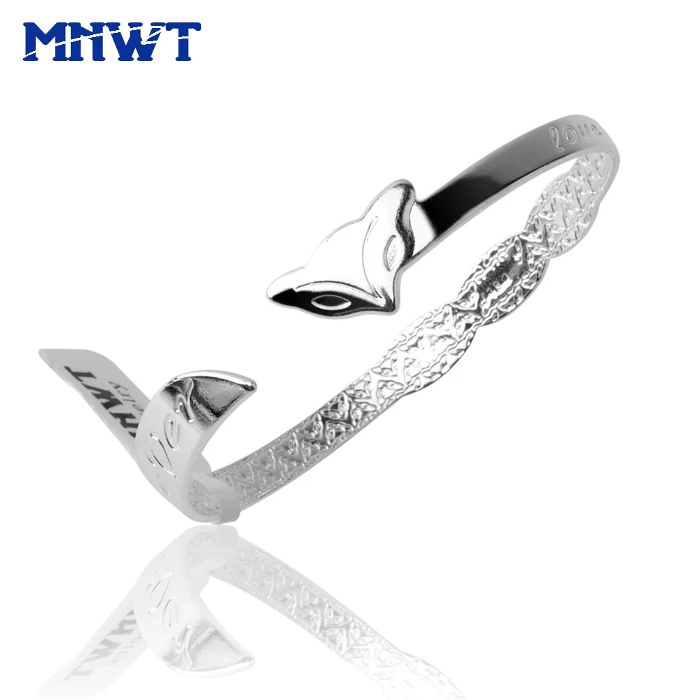 MNWT Fashion Cuff Bracelet Bangles For Women Vintage Fox Pattern Stainless Steel Lady Jewelry Bracelets Best Gift | Украшения и