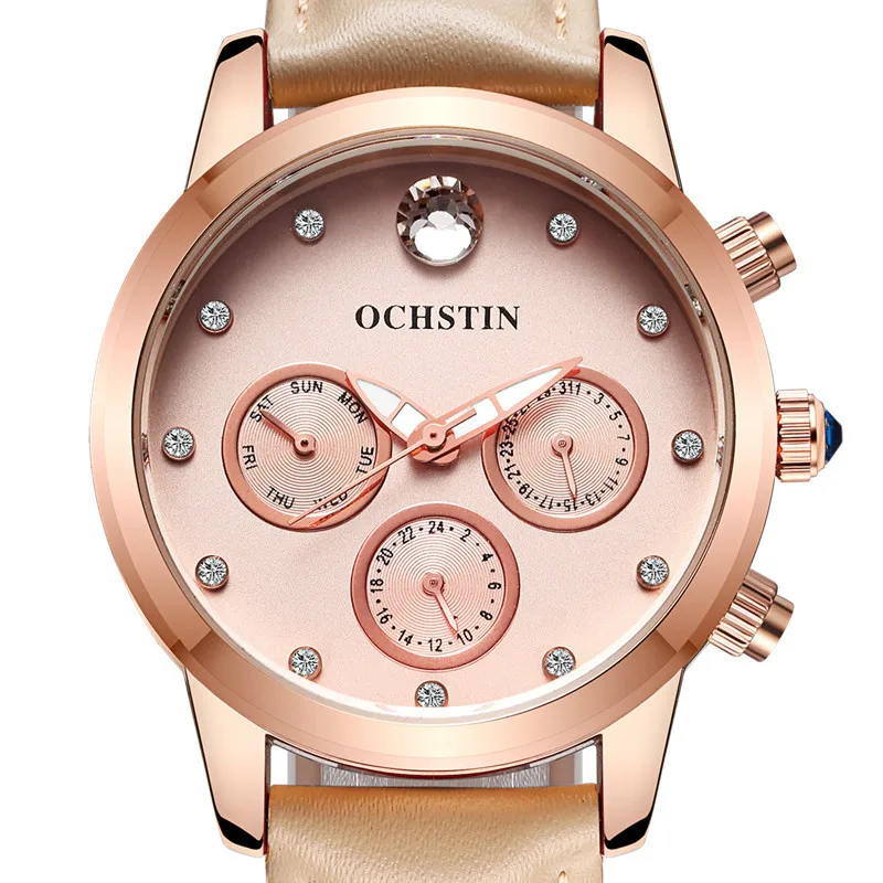 OCHSTIN новый дизайн модные женские часы элегантные кварцевые со стразами