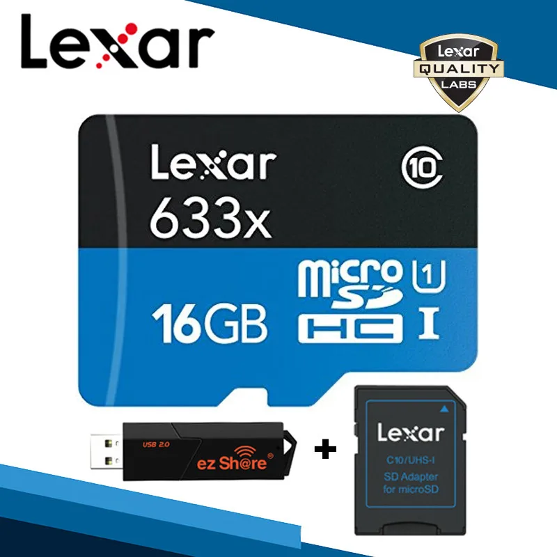 16GB Lexar Micro SD 128 Гб 64 ГБ 32 ГБ оперативной памяти, 16 Гб встроенной памяти, 95 МБ/с. TF высокого Скорость флеш-карты памяти Micro SD карта C10 Оригинальная карта памяти для Gopro Камера - Capacity: 16GB