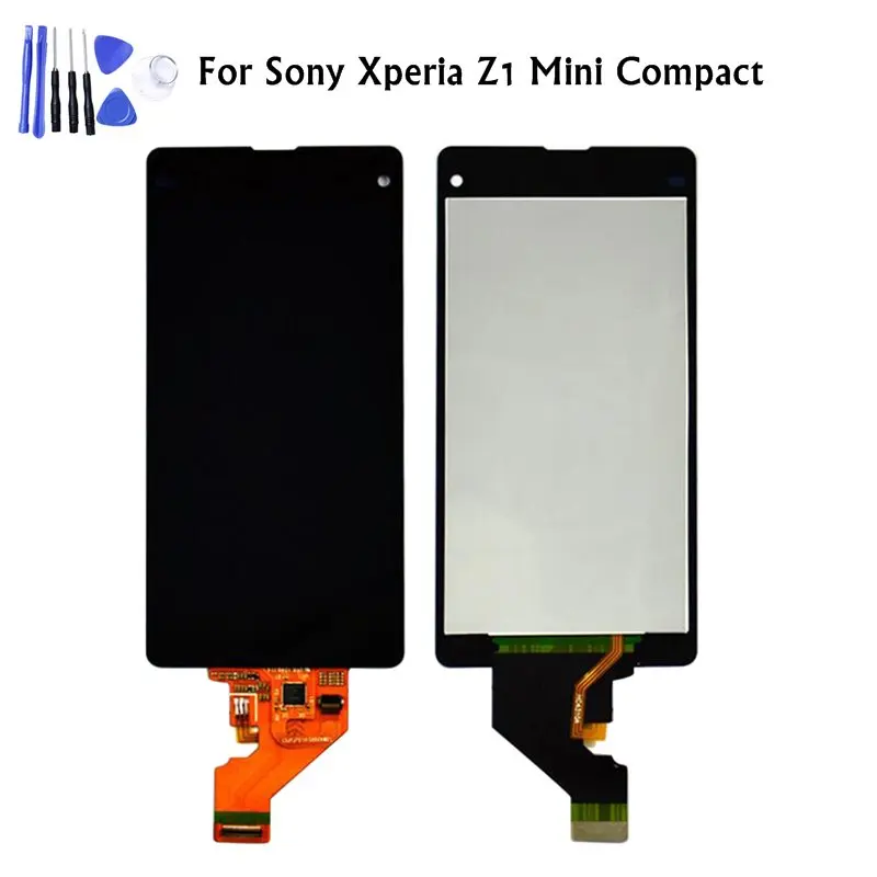 100% протестированный черный ЖК-дисплей для Sony Xperia Z1 Mini Compact D5503 M51W сенсорный экран