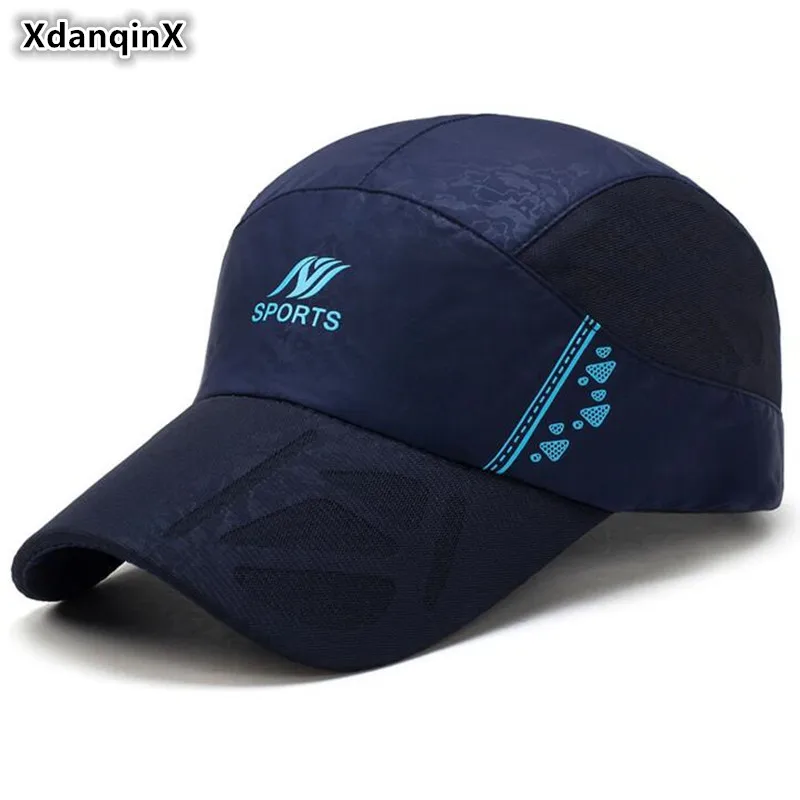 

XdanqinX Summer Women's Ponytail Baseball Caps Snapback Cap Fashion Letter Breathable Tongue Cap Adjustable Men Mesh Sports Cap