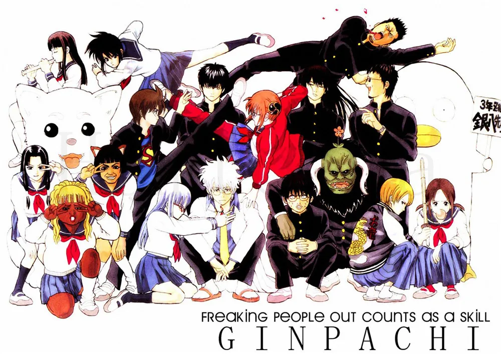 Постеры Gintama аниме японский мультфильм белая бумага с покрытием печатает четкое изображение гостиная спальня бар украшения дома искусство бренд