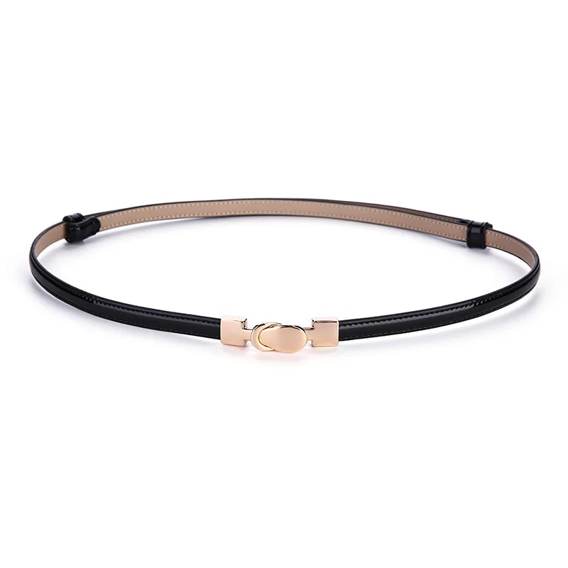 19 Colors Women's Leather Belts Fashion Skinny Thin Belt Adjustable Waist Strap with Gold Alloy Buckle 2019 Designer Female |