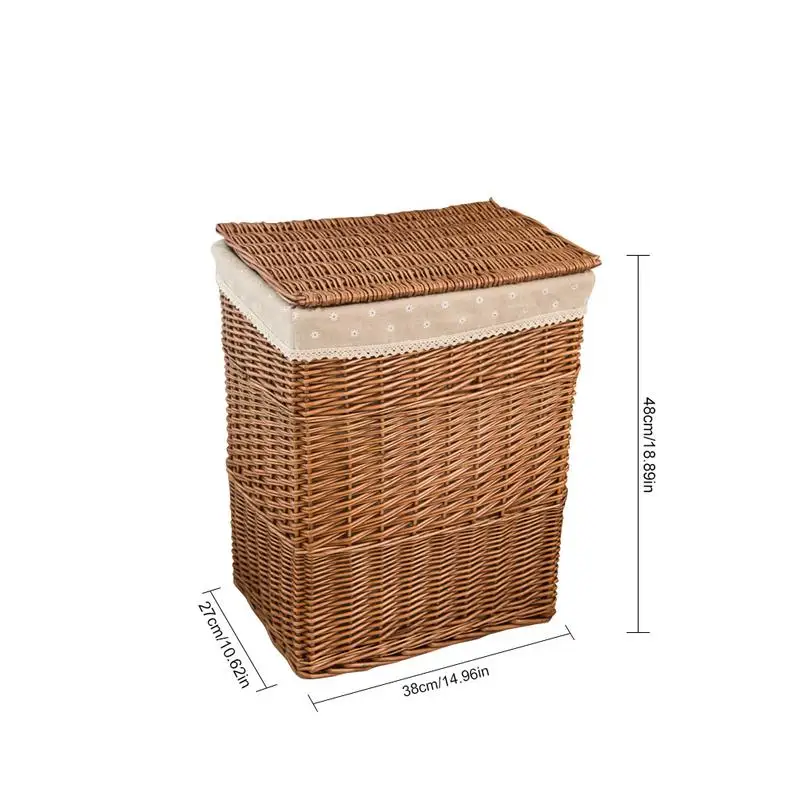 Coffee burlap Корзина для хранения грязной одежды большой ящик для хранения плетеная сетка органайзер для игрушек и одежды корзина для белья корзина с крышкой украшение дома - Цвет: Coffee burlap