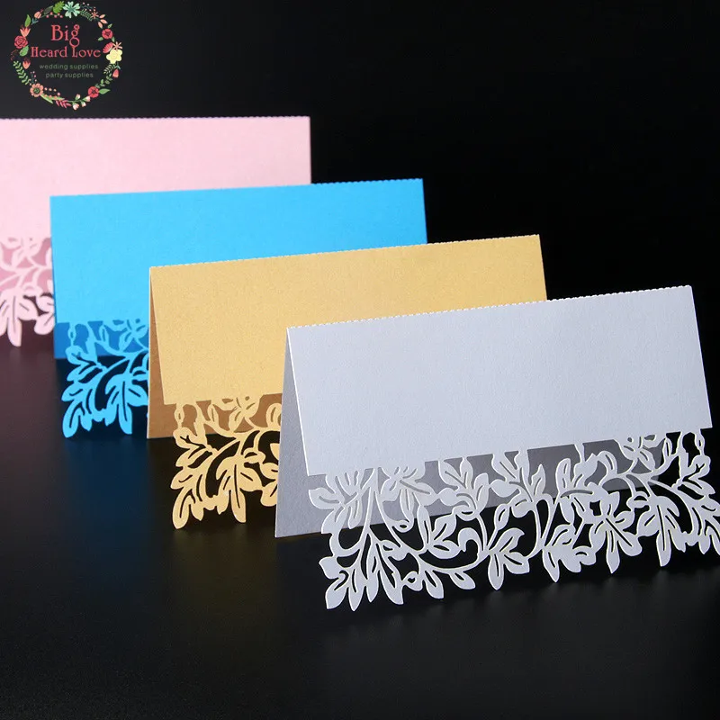 Большой сердечник любовь 40 шт цветок милый лазер вырезать партии стол Имя Место