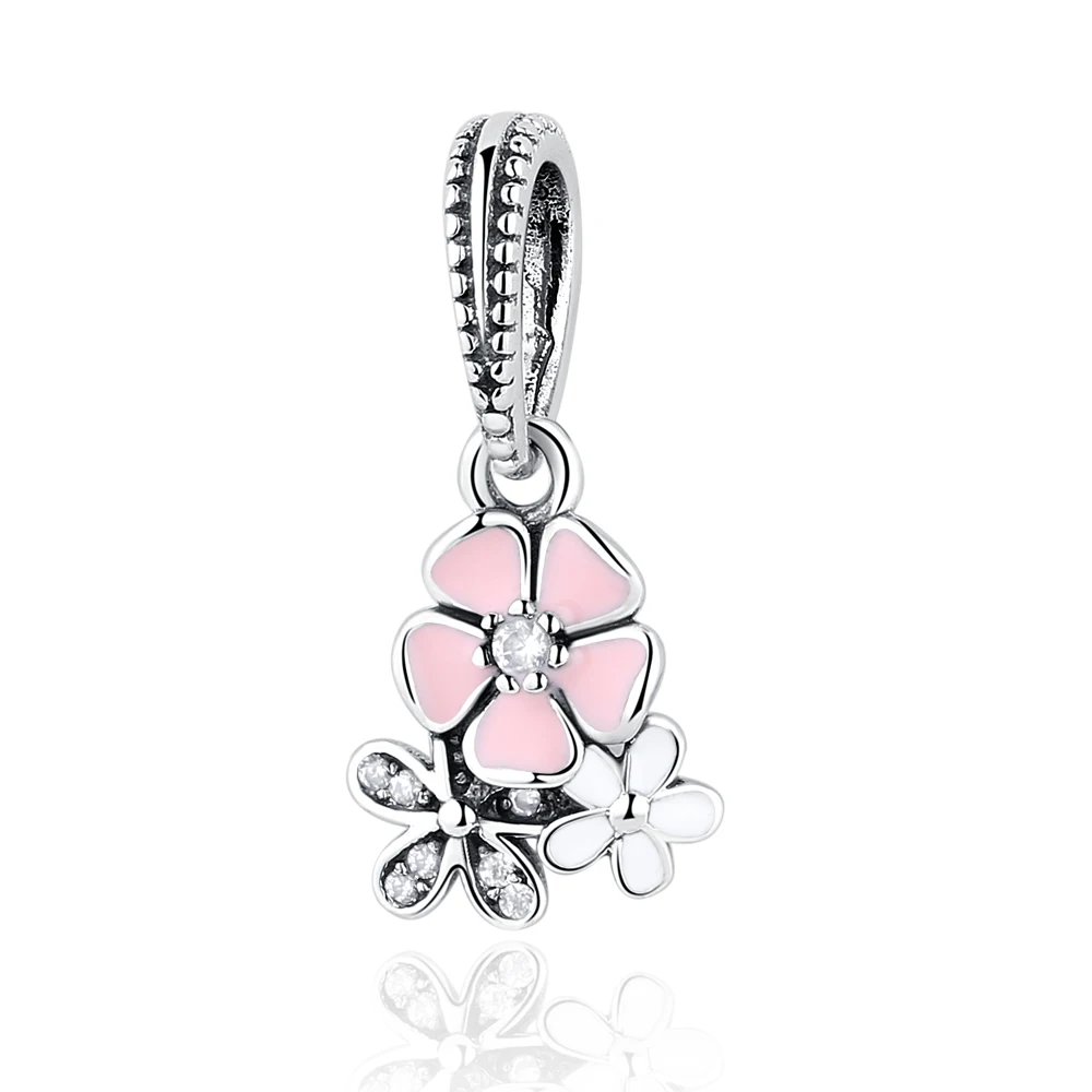 Poetic Blooms NBSAMENG 925 пробы бусинка из ленты черепаха с полностью хрустальными шармами бусины в виде животных подходят для оригинальных браслетов Pandora ожерелье сделай сам - Цвет: Poetic Blooms