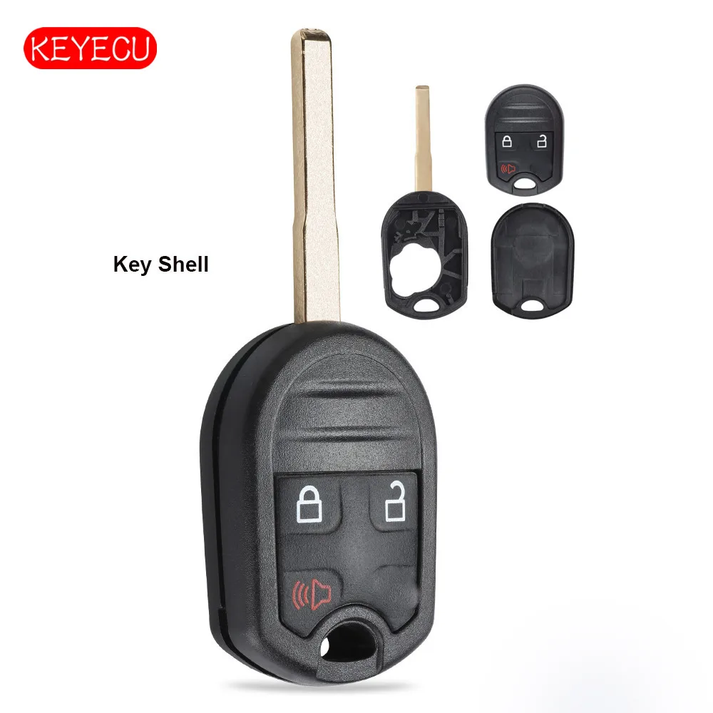 

Keyecu Replacement Keyless Remote Key Shell Fob 3 Button for Ford Escape C-Max Focus Fiesta Transit Transit Connect