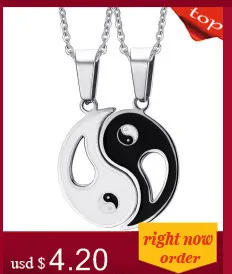 Китайский Мистический Yin Yang кулон Цепочки и ожерелья из нержавеющей стали Багуа кулон для Для мужчин Новинки для женщин модная пара Цепочки и ожерелья