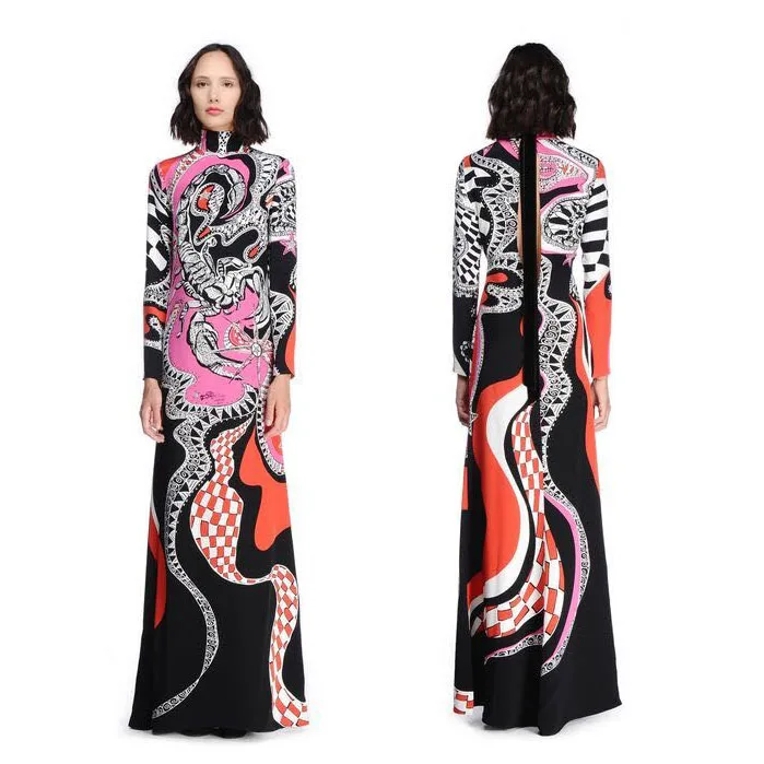 Женское винтажное трикотажное платье длинное эластичное модельное с длинным