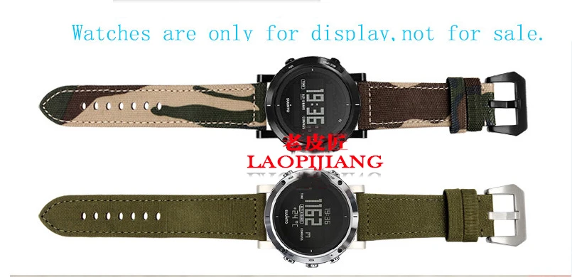Laopijiang fit Suunto core Новая мода холст и кожаный ремешок часы для мужчин камуфляж ремень