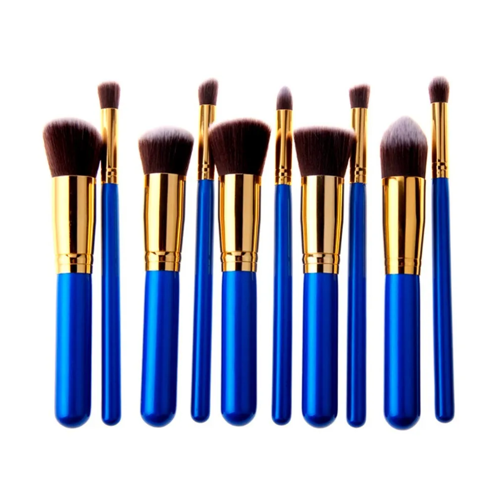 10 шт. Профессиональные кисти для макияжа Набор высокого качества макияж