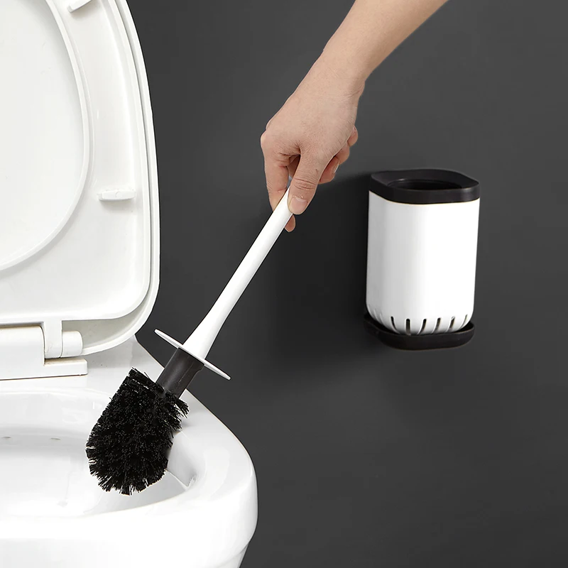Bathroom toilet brush wall hanging type drain household washing long handle cleaning set holder mx12271104 | Обустройство дома