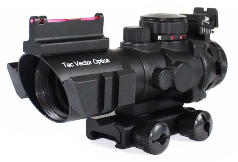 Акция тактическая Оптика 4x32 призмовый прицел волоконная оптика Crosshair .223 4/6