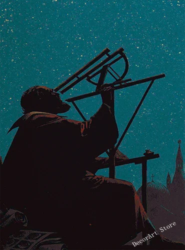 Scientist Astronomer Galileo Galilei холст живопись винтажная Настенная картина плакат из