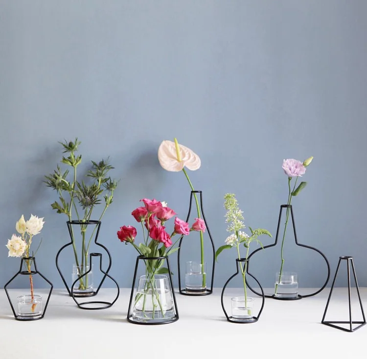 16 24 см европейский стиль минималистичный пасторальные черные линии железная