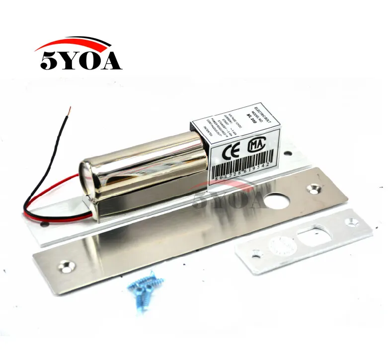 Электрический Болтовой замок 2 линии постоянный ток 12 В из нержавеющей стали|security