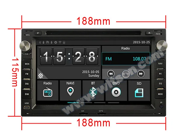 7-дюймовый автомобильный DVD-проигрыватель для Volkswagen Passat 2001-2005 Jetta 1998-2005 и Sharan 2000-2009