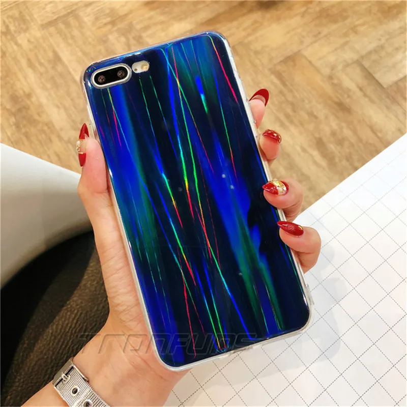 Glitter Laser Mirror Case for Xiaomi Mi 9 8 SE A1 A2 Lite Glossy For Redmi Note 7 5 Pro S2 Plus 6 6A Soft Cover |