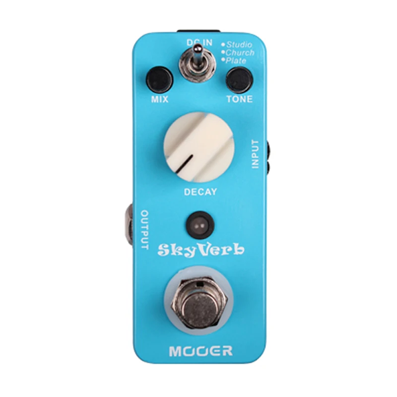 

MOOER Skyverb Reverb Effect Guitar Pedal using a 32 bit fixed point DSP chip With Gold Pedal Connector
