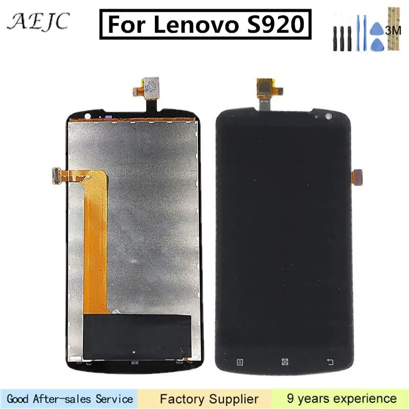 Для Lenovo S920 ЖК дисплей сенсорная панель экран дигитайзер в сборе с 3M наклейкой 5 3