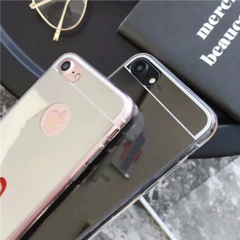 Мягкий чехол с покрытием для iphone 7 8 6 6S Plus XS MAX XR X 5 SE модный зеркальный ТПУ |