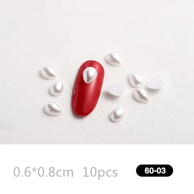 3 1 сумка жемчужные камни 3D бусины для ногтей аксессуары маркиза украшенное жемчугом капли воды гвозди шпильки все для ногтей украшения - Цвет: 3