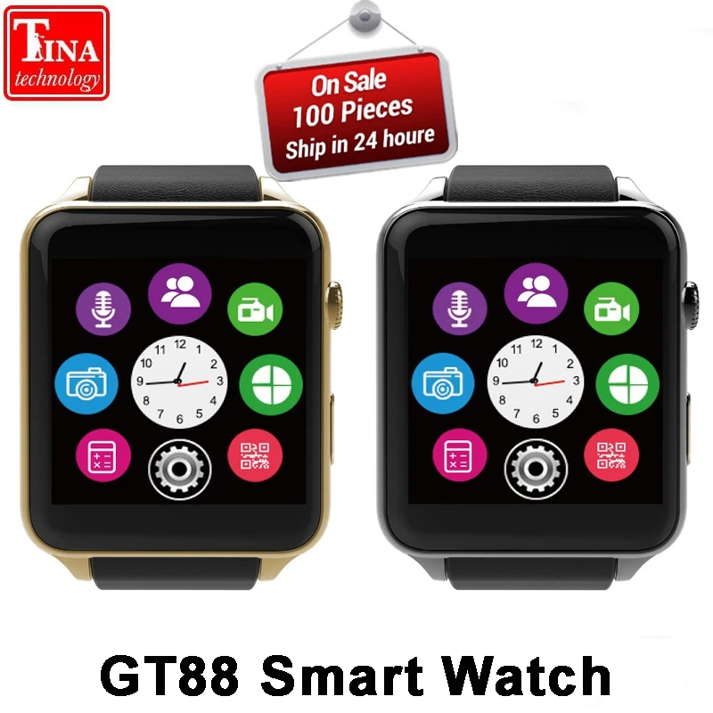 100% Оригинальный сердечного ритма мониторы Bluetooth водостойкий Smart watch GT88 Smartwatch