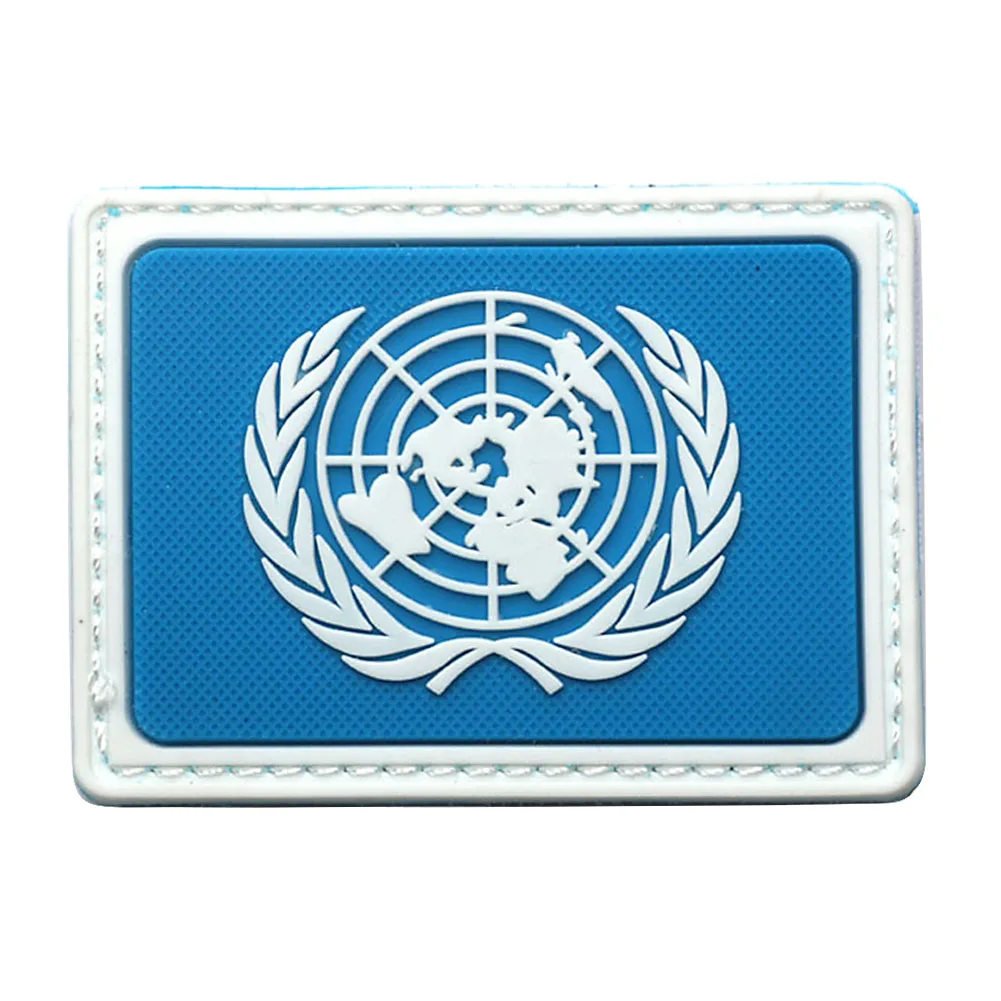 Горячая продажа Международный U.N ООН ПВХ Подлинная плеча патч значок синий|badges and