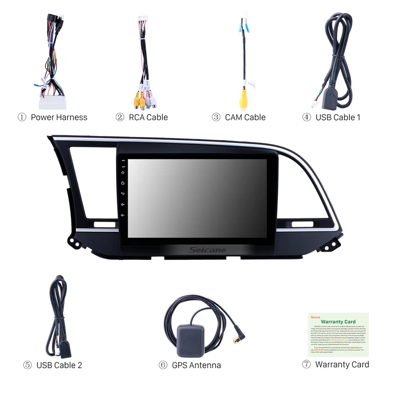 Seicane Автомобильный GPS Navi 10 1 &quot2DIN Android 8 для Hyundai Elantra 2016 Bluetooth стерео головное