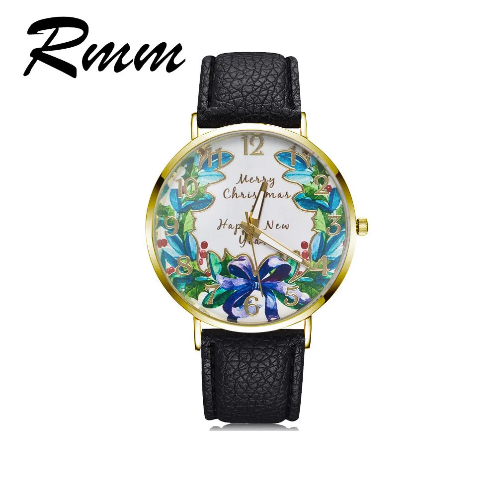 Новые женские часы с синим бантом аналоговые кожаные повседневные кварцевые