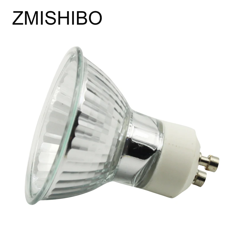 ZMISHIBO 10 шт./лот галогенная лампа GU10 220 В 35 Вт 50 диаметр мм MR16 прозрачное стекло с
