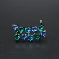fashion mixed color stone ear stud fine jewelry ornaments high quality multicolor zircon earrings
