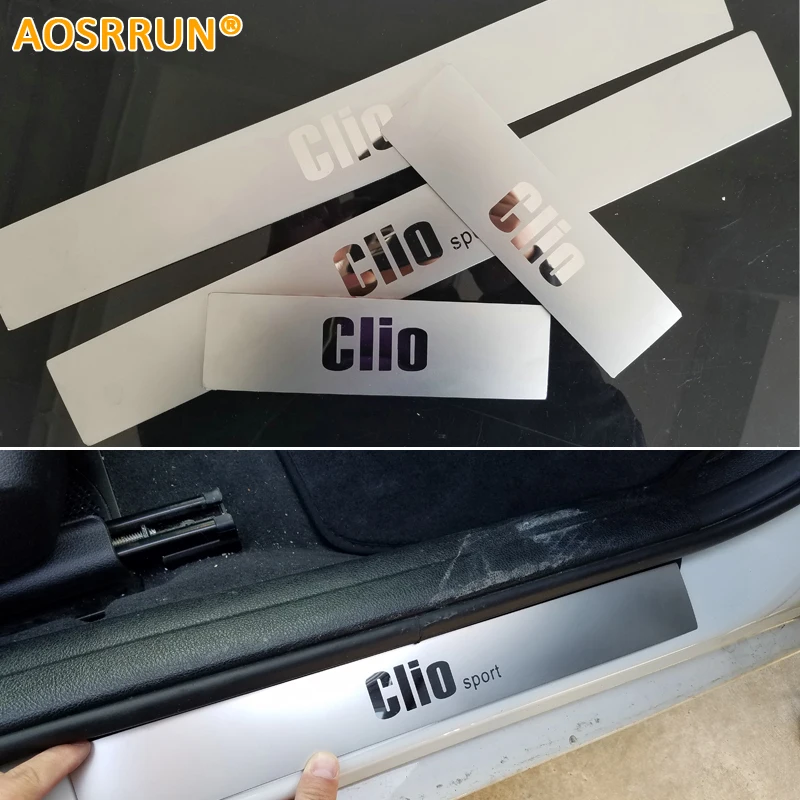 Накладка на порог из нержавеющей стали для Renault Clio 2012 2013 2014 2015 2017 2016 2018
