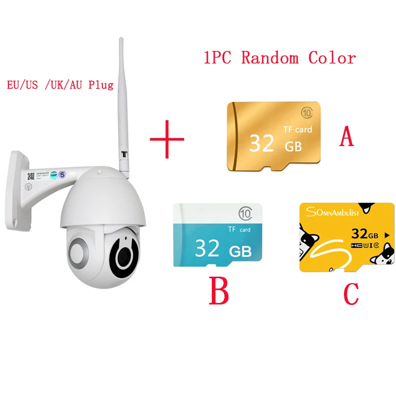 1080P PTZ 2MP IP Onvif камера Wifi наружная скоростная купольная беспроводная Wifi камера безопасности Поворотная Сеть CCTV домашнее наблюдение