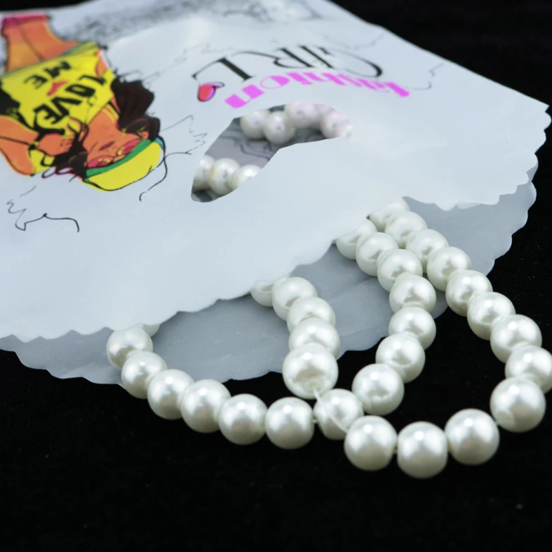 13*21 см 50 шт./лот белая пластиковая сумка с принтом для девочек маленькая упаковка