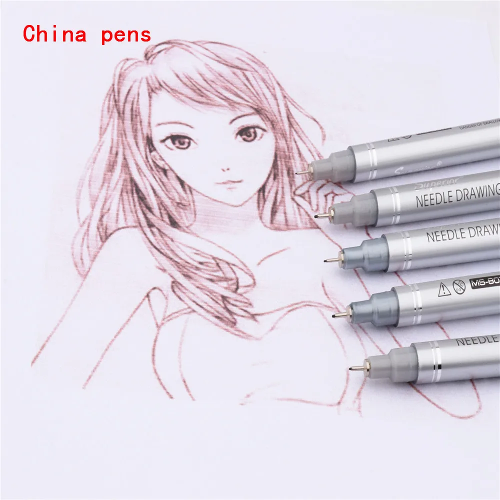Черная ручка для рисования Micron Neelde водостойкие пигментные тонкие скетч маркеры