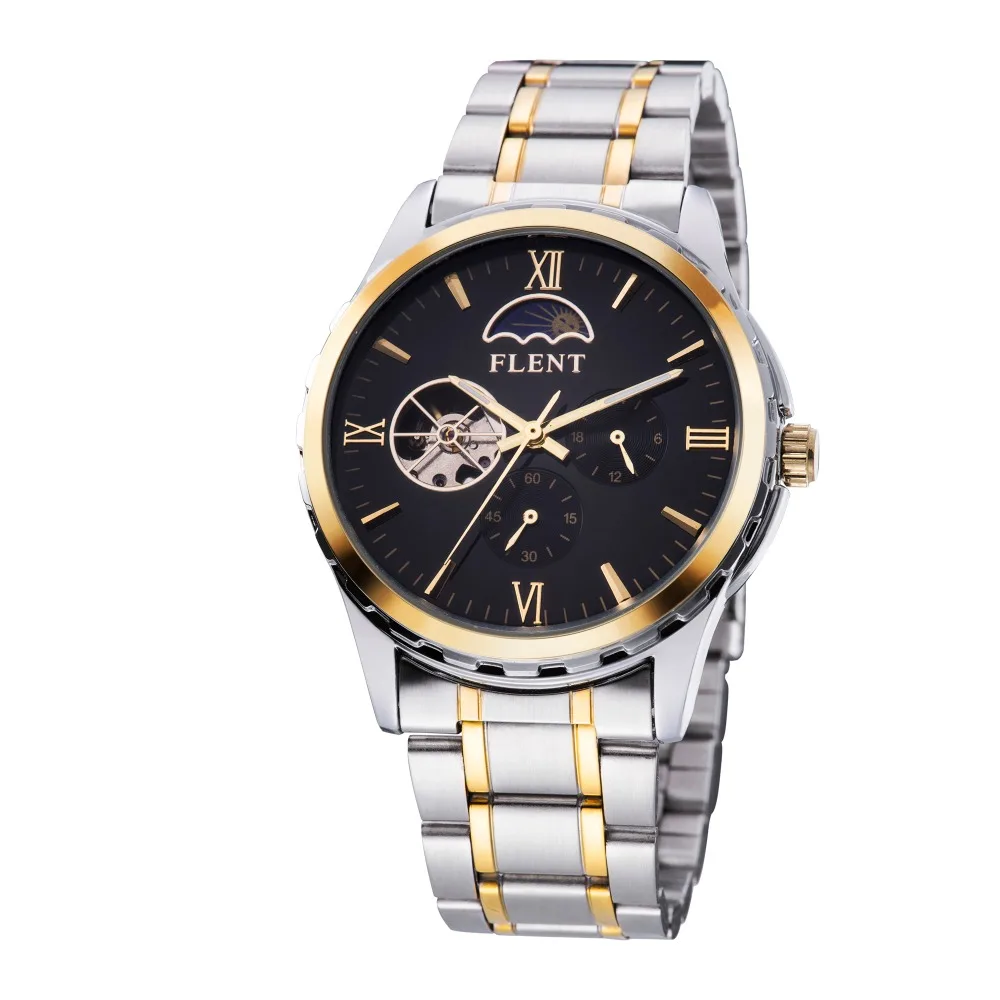 2015 мужские автоматические механические наручные часы с полностью стальным