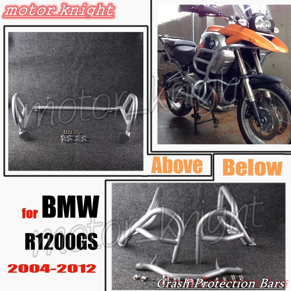 Нижняя верхняя защита балок для BMW R1200GS 2004 2012 2005 2006 2007 2008 2009 2010 2011|crash protection|fit bmwfit bar |